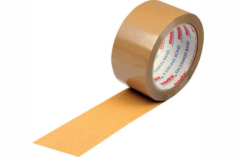 PVC-Klebeband, 50mm breitx66lfm, 52µ braun, leise, Typ 283 Naturkautschukkleber