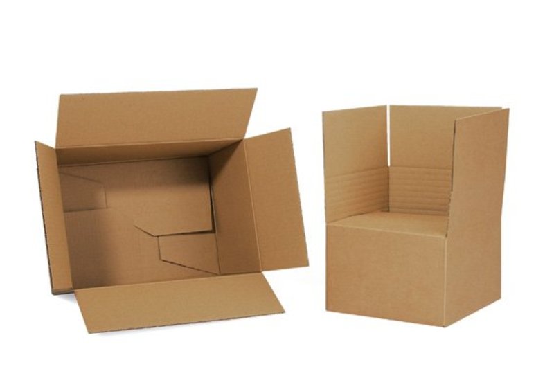 Wellpapp-Faltkarton 1-wellig, 305x218x130-220mm, Qual. 1.2B A4, Höhenrillung, braun Automatikboden