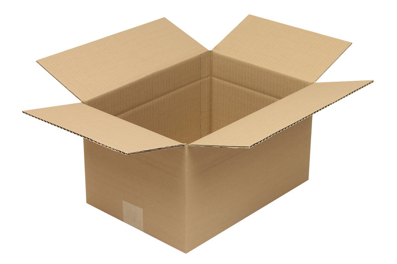 Wellpapp-Faltkarton 1-wellig, 350x250x200mm, Qual. 1.3C Höhenrillung 140mm, braun