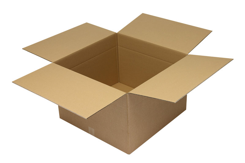 Wellpapp-Faltkarton 2-wellig, 600x600x400mm, Qual. 2.50BC braun Höhenrillung 300mm