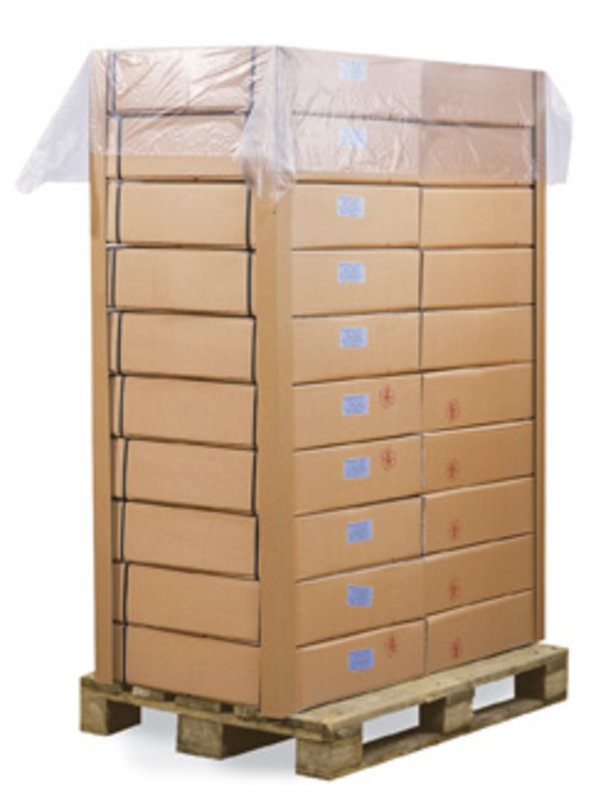 Paletten-Abdeckfolie, 1200x1600mm, 25µ transparent, 500 Stück perforiert auf Rolle
