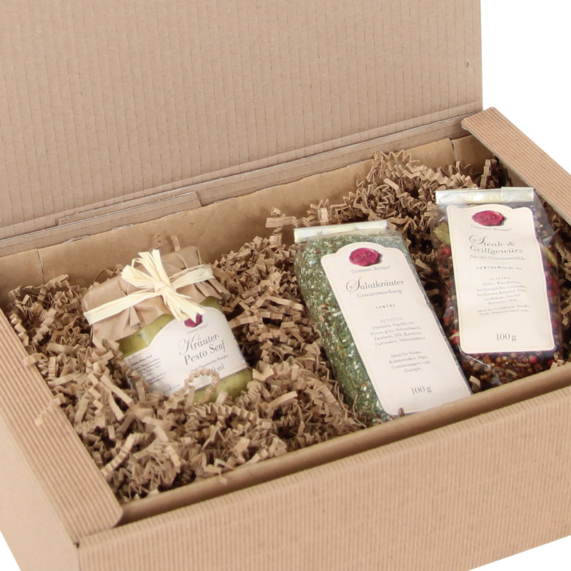 Geschenkfüllmaterial aus recyclebarem dreilagigen 80g/qm Papier, 10kg per Karton Sizzle-Pak, natur