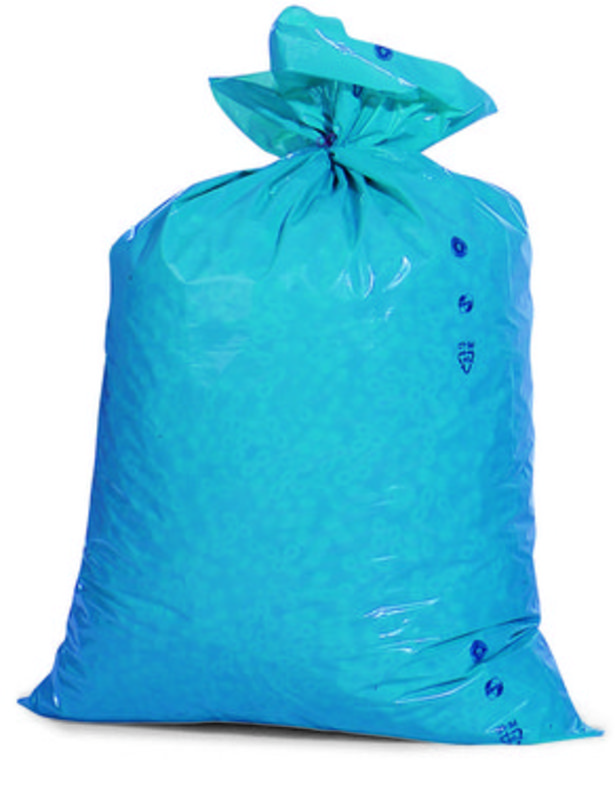 PE-Abfallsäcke Premium, 700x1100mm, Inhalt 120l, 100µ ,blau, 25 St. je Ro./6 Ro. je Karton