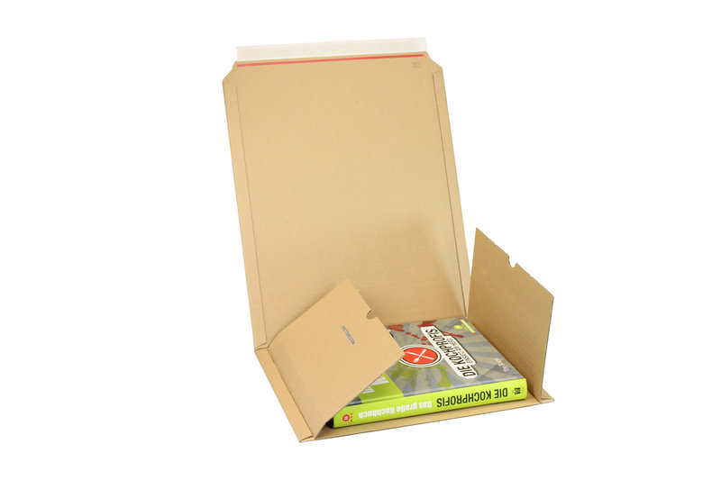 Medienverpackung Multiwell, 330x270x20-75mm, C4 braun, SK-Verschluss Aufreißstreifen