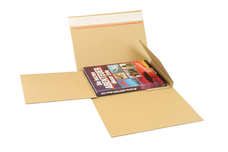 Buchverpackung Drehfix, 315x230x10-100mm, A4 SK-Verschluss, Aufreißstreifen Versand als Maxibrief möglich