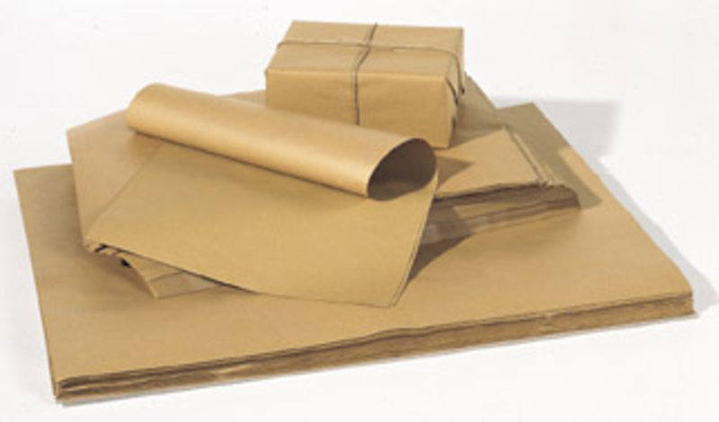 Packpapier, 50x75cm, 80g/qm, braun, Bogenware, enggerippt ca. 830 Bogen je Packung Preis je kg