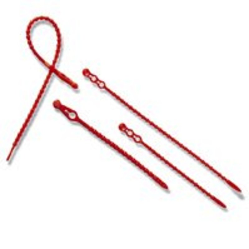 Blitzbinder, 18cm lang rot, Kunststoff wiederverschließbar Blitzbinder, 18cm lang rot, Kunststoff wiederverschließbar