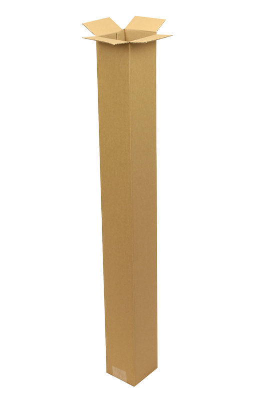 Wellpapp-Faltkarton 1-wellig, 100x100x1000mm, A0, Qual. 1.2B braun, für lange Güter