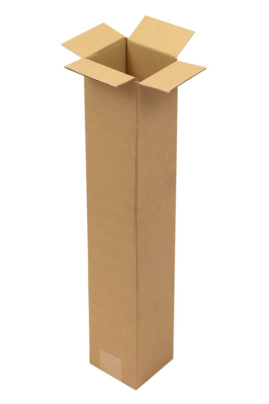 Wellpapp-Faltkarton 1-wellig, 108x108x610mm, A1, Qual. 1.2B braun, für lange Güter Wellpapp-Faltkarton 1-wellig, 108x108x610mm, A1, Qual. 1.2B braun, für lange Güter