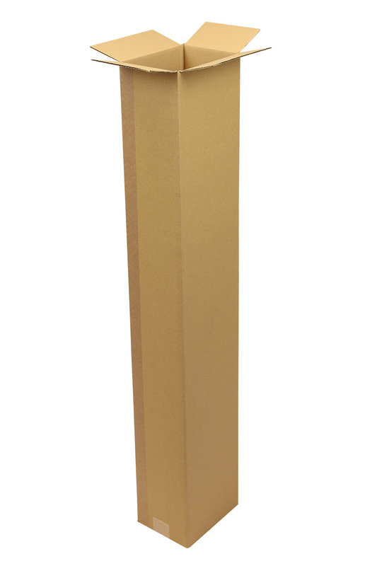 Wellpapp-Faltkarton 1-wellig, 200x150x1100mm, B0, Qual. 1.2B braun, für lange Güter