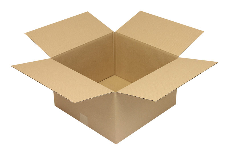 Wellpapp-Faltkarton 1-wellig, 400x400x240mm, Qual. 1.20B, braun, Fefco 0201, Deckenpapier = Testliner Wellpapp-Faltkarton 1-wellig, 400x400x240mm, Qual. 1.20B, braun, Fefco 0201, Deckenpapier = Testliner