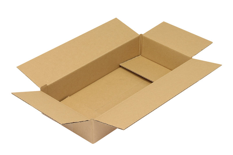 Wellpapp-Faltkarton 1-wellig, 420x200x80mm, Qual. 1.20B, braun, Fefco 0201 Wellpapp-Faltkarton 1-wellig, 420x200x80mm, Qual. 1.20B, braun, Fefco 0201