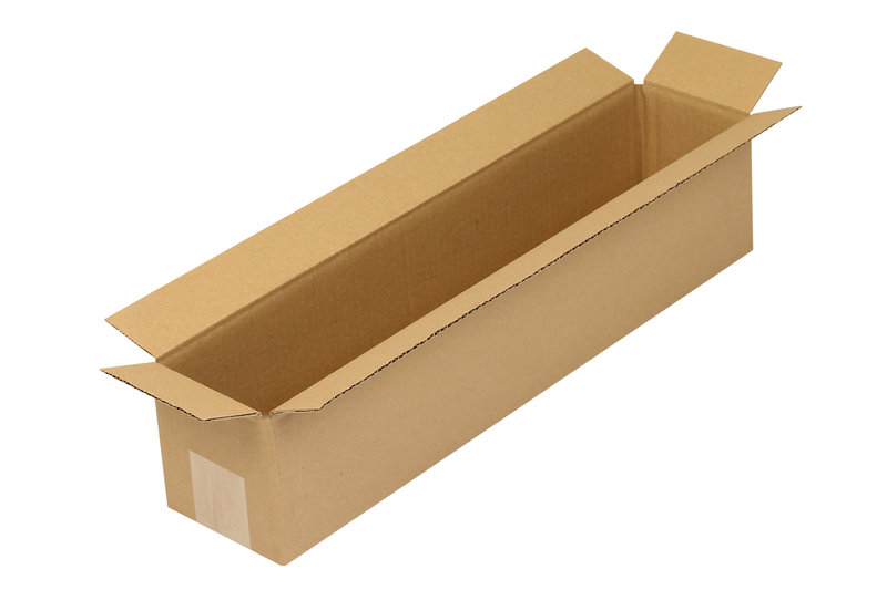 Wellpapp-Faltkarton 1-wellig, 500x100x100mm, Qual. 1.20B, braun, Fefco 0201 Wellpapp-Faltkarton 1-wellig, 500x100x100mm, Qual. 1.20B, braun, Fefco 0201