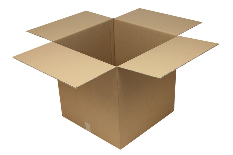 Wellpapp-Faltkarton 2-wellig, 600x600x600mm, Qual. 2.40BC, braun, Fefco 0201 Wellpapp-Faltkarton 2-wellig, 600x600x600mm, Qual. 2.40BC, braun, Fefco 0201