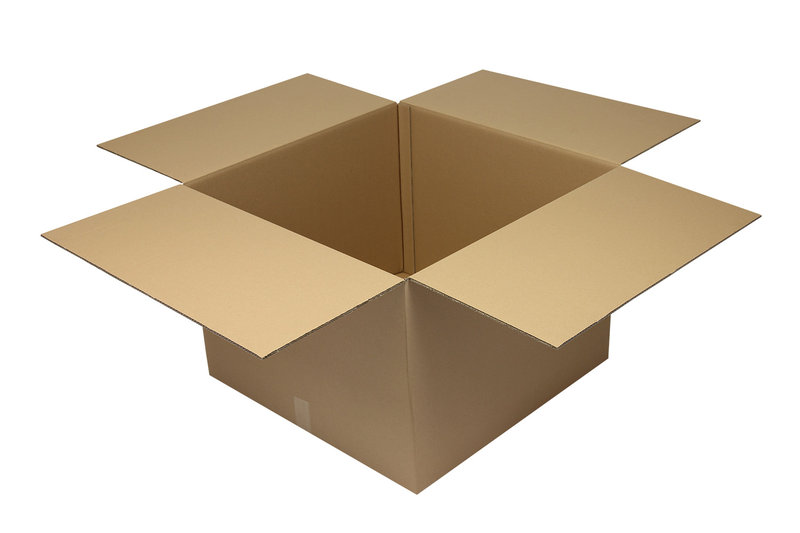 Wellpapp-Faltkarton 2-wellig, 700x700x500mm, Qual. 2.30BC, braun, Fefco 0201, Deckenpapier = Testliner Wellpapp-Faltkarton 2-wellig, 700x700x500mm, Qual. 2.30BC, braun, Fefco 0201, Deckenpapier = Testliner