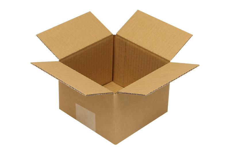 Wellpapp-Faltkarton 1-wellig, 140x140x100mm, Qual. 1.20B, braun, Fefco 0201, Deckenpapier = Testliner Wellpapp-Faltkarton 1-wellig, 140x140x100mm, Qual. 1.20B, braun, Fefco 0201, Deckenpapier = Testliner