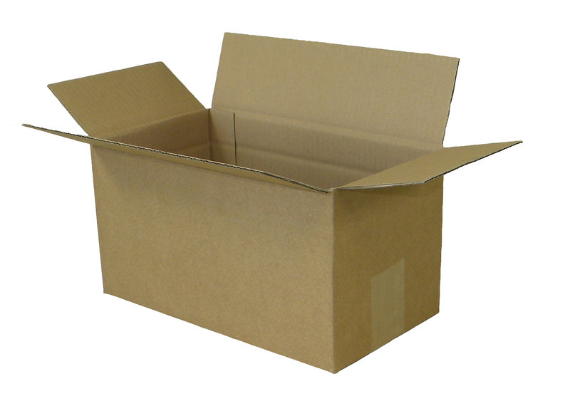 Wellpapp-Faltkarton 1-wellig, 250x200x200mm, Qual. 1.20B, braun, Fefco 0201, Deckenpapier = Testliner Wellpapp-Faltkarton 1-wellig, 250x200x200mm, Qual. 1.20B, braun, Fefco 0201, Deckenpapier = Testliner