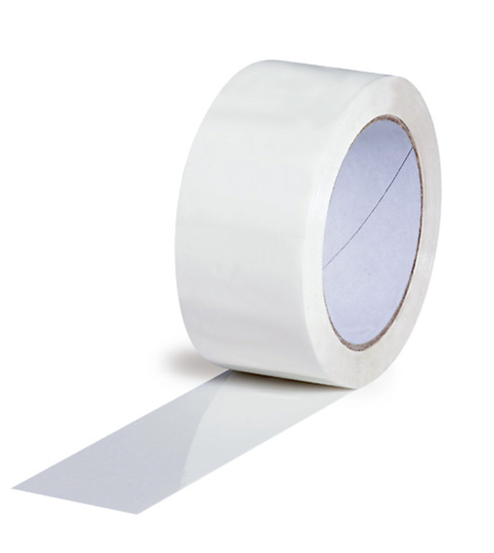 PP-Packband, 50mm breitx66lfm, 55µ, weiß, leise, monta 315, Naturkautschukkleber PP-Packband, 50mm breitx66lfm, 55µ, weiß, leise, monta 315, Naturkautschukkleber