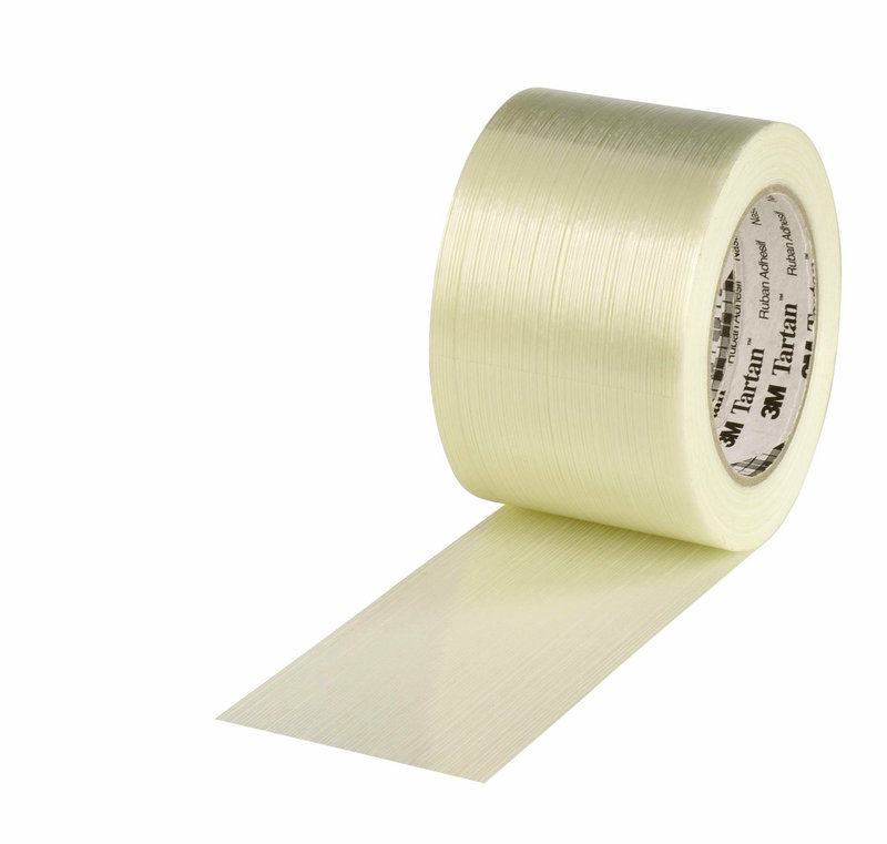 Filamentband, 75mm breitx50lfm, 100µ, transparent, fadenverstärkt,, Hotmeltkleber, 3M Scotch 8953 Filamentband, 75mm breitx50lfm, 100µ, transparent, fadenverstärkt,, Hotmeltkleber, 3M Scotch 8953