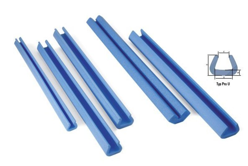 Schaumpolsterprofile, 2000x60x50mm, 11mm Stärke blau, aus Schaum PRO U