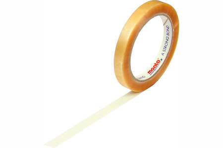 PVC-Klebeband, 12mm breitx66lfm, 55µ transparent