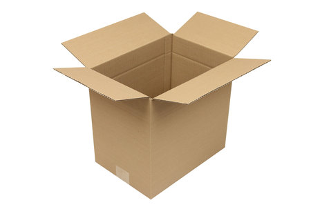 Wellpapp-Faltkarton 1-wellig, 305x215x290mm, A4, Qual. 1.3C Höhenrillung 230mm, braun