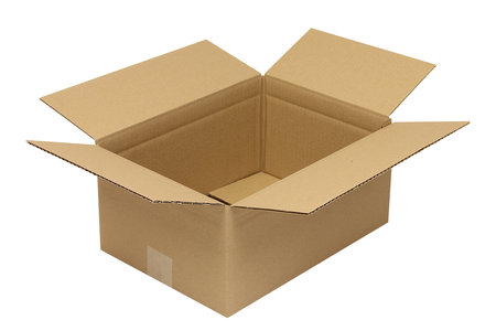 Wellpapp-Faltkarton 1-wellig, 350x250x160mm, Qual. 1.3C Höhenrillung 130mm, braun