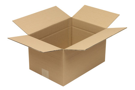 Wellpapp-Faltkarton 1-wellig, 350x250x200mm, Qual. 1.3C Höhenrillung 140mm, braun