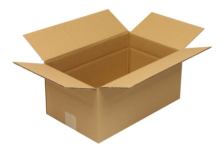 Wellpapp-Faltkarton 1-wellig, 385x235x170mm, Qual. 1.3C Höhenrillung 110mm, braun