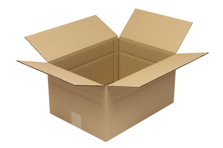Wellpapp-Faltkarton 1-wellig, 390x290x200mm, Qual. 1.3C Höhenrillung 140mm, braun Modulgröße