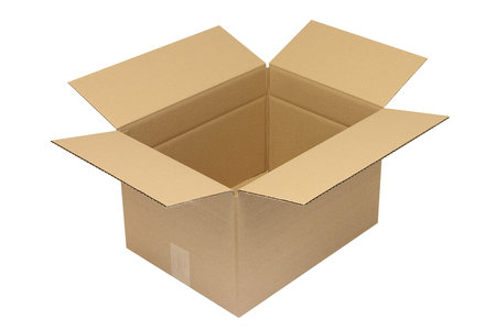 Wellpapp-Faltkarton 1-wellig, 400x300x250mm, Qual. 1.2B Höhenrillung 190mm, braun