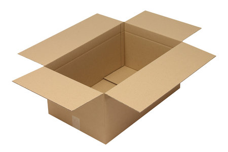 Wellpapp-Faltkarton 1-wellig, 610x380x280mm, Qual. 1.4C Höhenrillung 220mm, braun