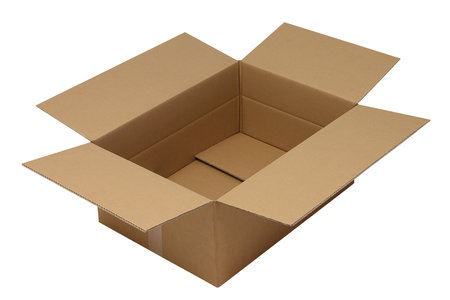 Wellpapp-Faltkarton 2-wellig, 610x430x250mm, A2, Qual. 2.3BC Höhenrillung 125mm, braun