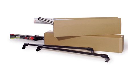 Langer Faltkarton 2-wellig, 1200x200x200mm, B0, Qual. 2.3 braun, längsseitige Öffnung stabile Doppelwelle
