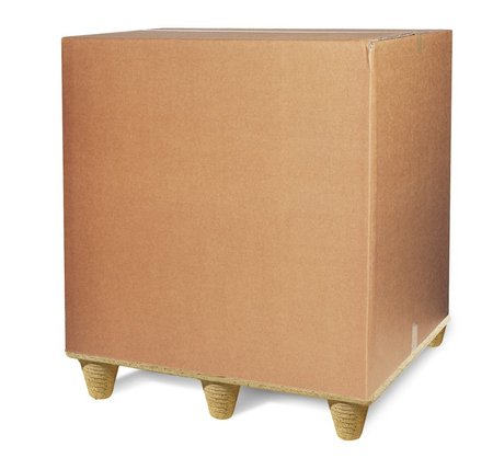 Paletten-Container 2-wellig, 780x580x750mm, Qual. 2.4BC Modulgröße, 1/2 Euromaß braun, 0,35cbm