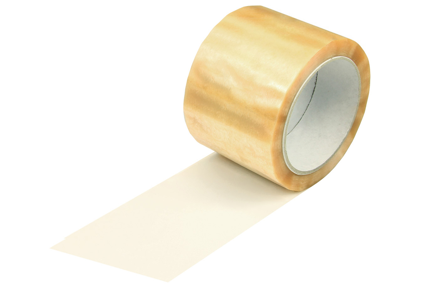PVC-Packband, 75mm breitx66lfm, 55µ, transparent, leise, Typ 220, Naturkautschukkleber