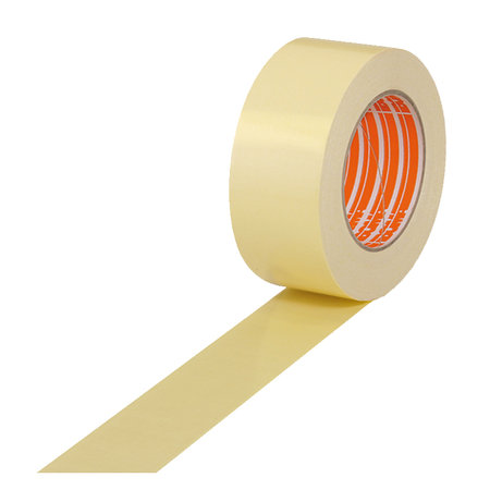 Doppelseitiges Klebeband, 50mm breitx25lfm, 200µ, Baumwollzellgewebe, Hotmeltkleber