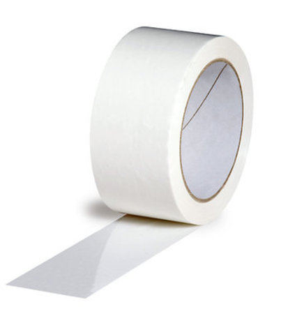 PVC-Klebeband weiss, 50mm breitx66lfm, 52µ leise, monta 283 Naturkautschukkleber