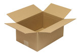 Wellpapp-Faltkarton 1-wellig, 325x230x160mm, Qual. 1.2B Höhenrillung 130mm, braun