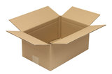 Wellpapp-Faltkarton 1-wellig, 350x230x160mm, Qual. 1.3C Höhenrillung 130mm, braun