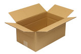 Wellpapp-Faltkarton 1-wellig, 385x235x170mm, Qual. 1.3C Höhenrillung 110mm, braun