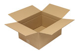 Wellpapp-Faltkarton 1-wellig, 400x330x220mm, Qual. 1.3C Höhenrillung 160mm, braun