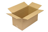 Wellpapp-Faltkarton 1-wellig, 415x235x230mm, Qual. 1.3C Höhenrillung 170mm, braun