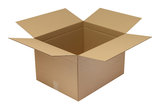 Wellpapp-Faltkarton 1-wellig, 550x450x350mm, Qual. 1.3C Höhenrillung 290mm, braun