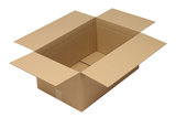 Wellpapp-Faltkarton 1-wellig, 610x380x280mm, Qual. 1.4C Höhenrillung 220mm, braun