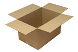 Wellpapp-Faltkarton 1-wellig, 630x450x400mm,A2, Qual. 1.4C Höhenrillung 340mm, braun
