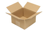 Wellpapp-Faltkarton 1-wellig, 160x160x90mm, Qual. 1.2B braun