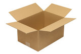 Wellpapp-Faltkarton 1-wellig, 330x235x175mm, Qual. 1.2B Fefco 0201, braun