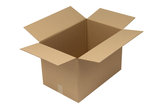 Wellpapp-Faltkarton 1-wellig, 590x390x390mm, Qual. 1.30C braun
