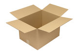 Wellpapp-Faltkarton 1-wellig, 450x350x300 mm, Qual. 1.30 C braun